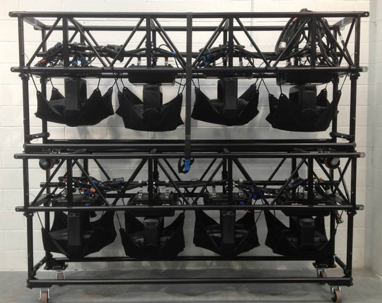 LAD moving light truss Image of LAD moving light truss